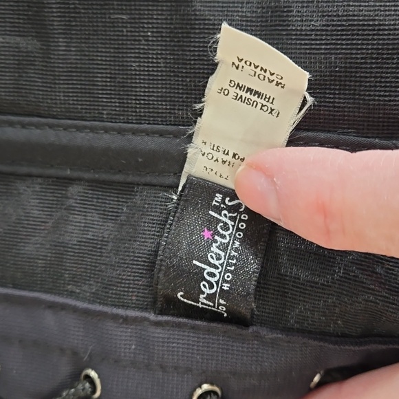 Frederick's of Hollywood Black Red Velvet Corset Eyehook Closure Lace-up Medium - Picture 9 of 11